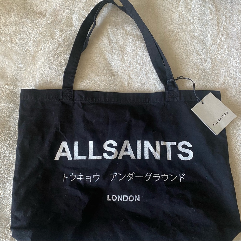All Saints Black Tote
